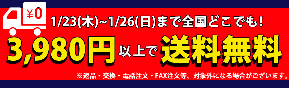 今だけ3,980円で送料無料！