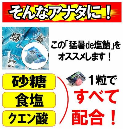 猛暑de塩飴800gボトルミックス / 暑さ対策キャンディ 飴 [季節対策商品]