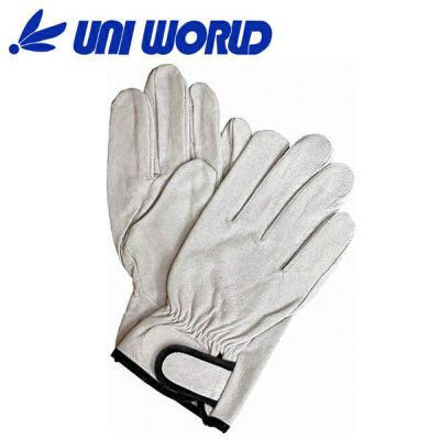ユニワールド 皮製手袋 豚革クレスト手袋 マジック 350