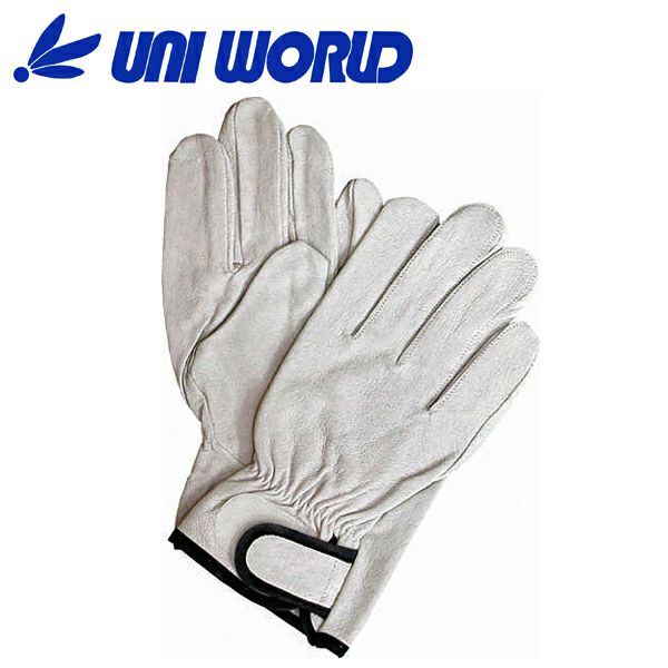 ユニワールド 皮製手袋 豚革クレスト手袋 マジック 350