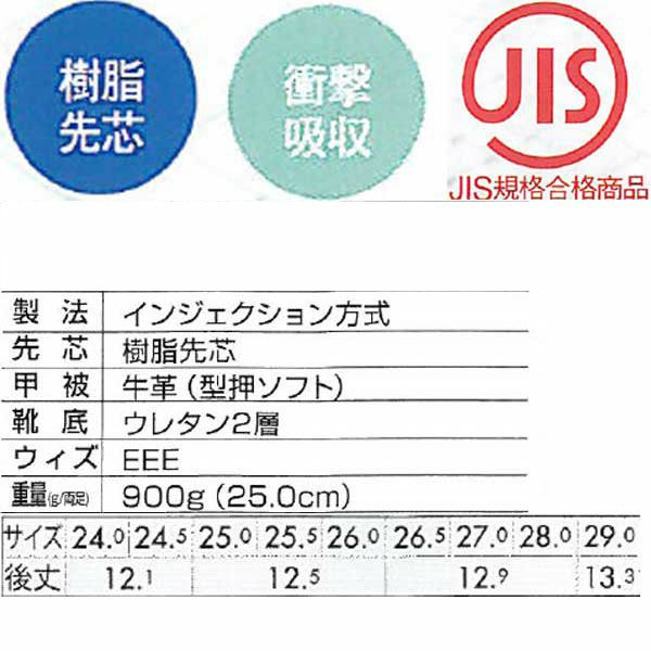 XEBEC ジーベック 安全靴 中編上 85022