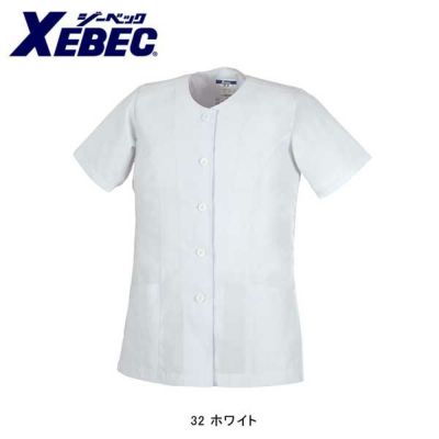 XEBEC ジーベック 衛生用品 レディス半袖上衣 衿ナシ  25106