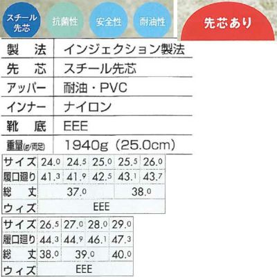 XEBEC ジーベック 長靴 耐油安全長靴 85707