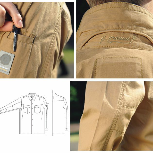 SOWA 桑和 作業着 春夏作業服 長袖シャツ 575