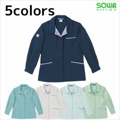 SOWA 桑和 作業着 秋冬作業服 エコ女子長袖スモック 4222