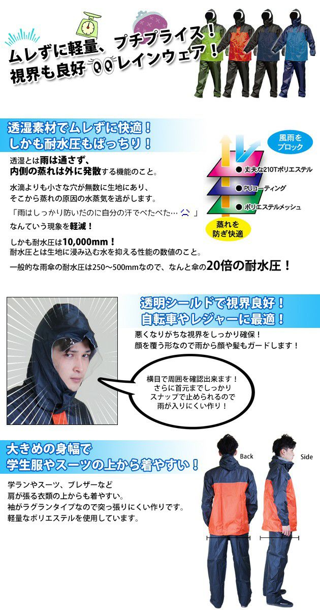 富士手袋工業 レインスーツ brelis ブレリス  347-10