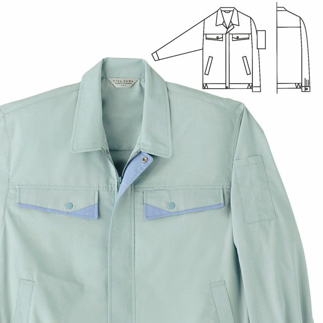 4L SOWA 桑和 作業着 春夏作業服 長袖ブルゾン 623