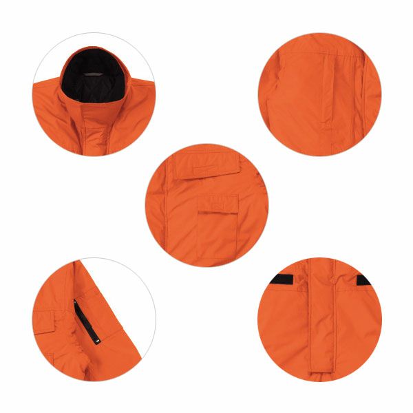 3L AUTO-BI 山田辰 作業着 秋冬作業服 防水防寒ツヅキ服 A-810