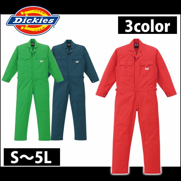 S～LL Dickies ディッキーズ 作業着 通年作業服 年間物ストライプツヅキ服 21-1601