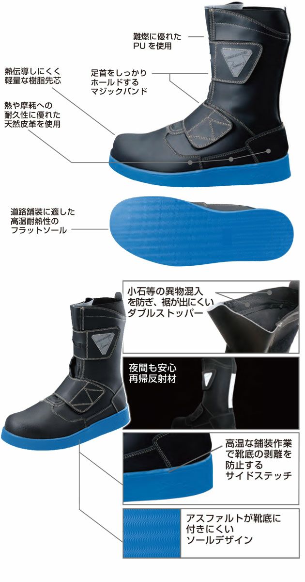 選ぶなら 舗装用 安全靴 マジック RM138 シモン simon ロードマスター 舗装靴 送料無料