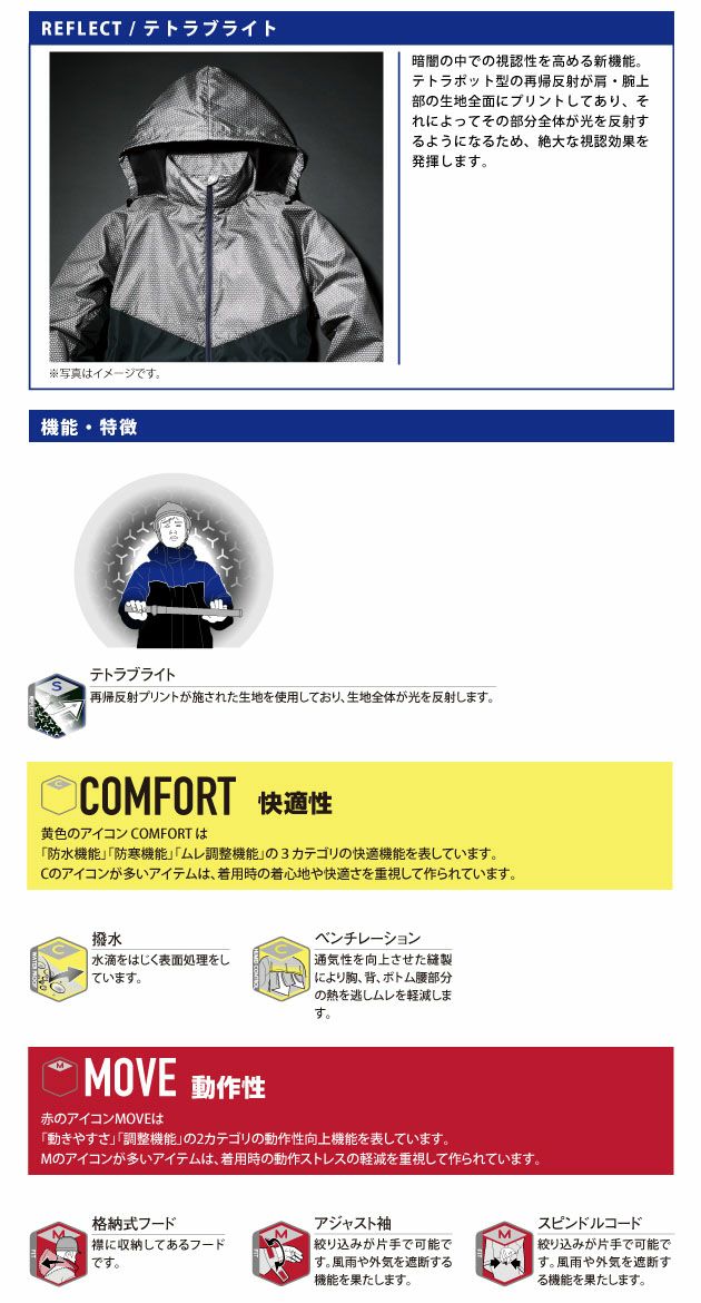 LOGOS ロゴス 作業着 作業服 リフレクターウィンドジャケット チャック 30782