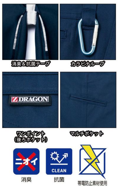 73～106 自重堂 作業着 春夏作業服 Z-DRAGON 製品制電ノータックパンツ 75501