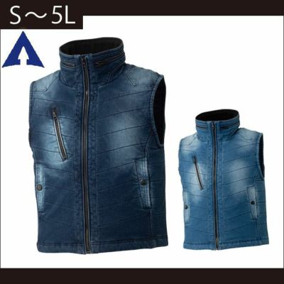 ATACK BASE アタックベース 作業着 秋冬作業服 デニムボンディングストレッチベスト 2800-0