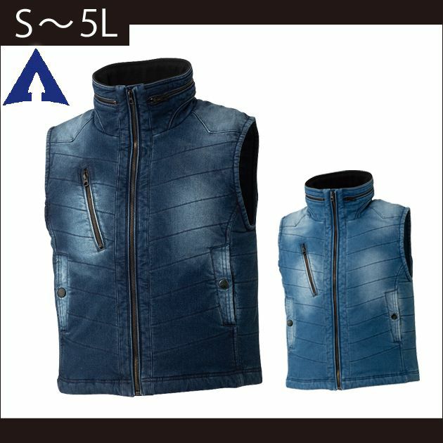 ATACK BASE アタックベース 作業着 秋冬作業服 デニムボンディングストレッチベスト 2800-0