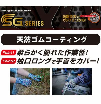 東和コーポレーション 手袋 天然ゴムコーティングSGシリーズ SG-R102 SG-R107