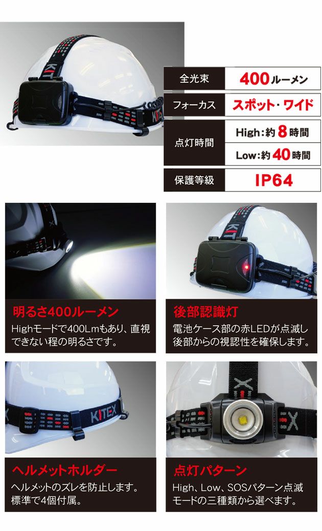 キタムラ産業 ヘッドライト LEDヘッドライト KHL-400