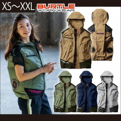 XS～XXL BURTLE バートル 作業着 空調作業服 エアークラフトパーカーベスト（ユニセックス） AC1134 服のみ |｜ワークストリート