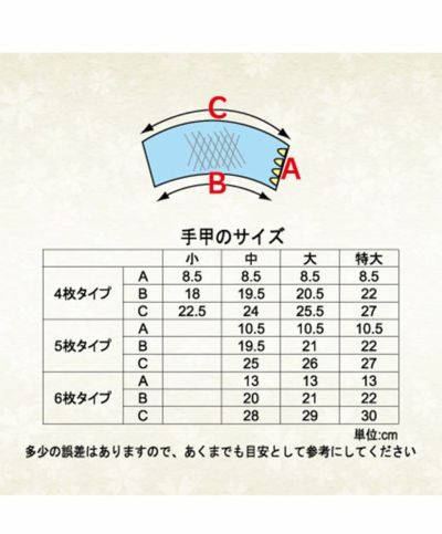 富士強力 手甲・脚絆 強力 藍染め手甲 5枚