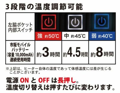 CO-COS コーコス 作業着 電熱ウェア 電熱ベスト グラディエーター ボルトヒートベスト（Vネック） G-8009