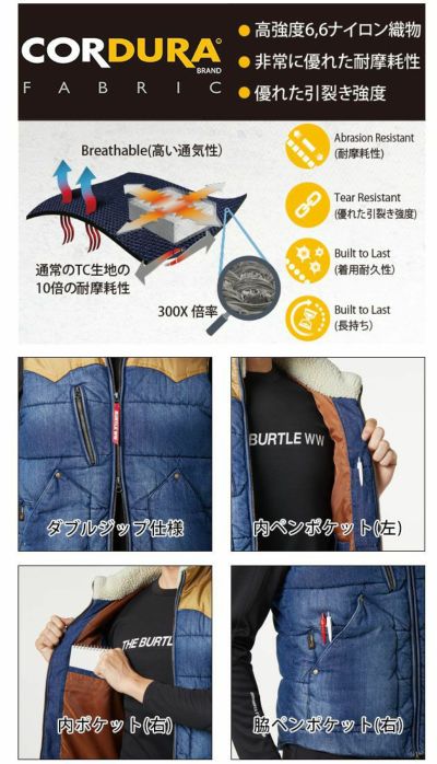 S～XL BURTLE バートル 作業着 電熱ベスト サーモクラフト対応 防寒ベスト（ユニセックス） 5004