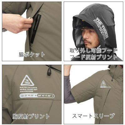 ATACK BASE アタックベース 空調作業服 作業着 The tough 空調風神服半袖ブルゾン 5545 服のみ