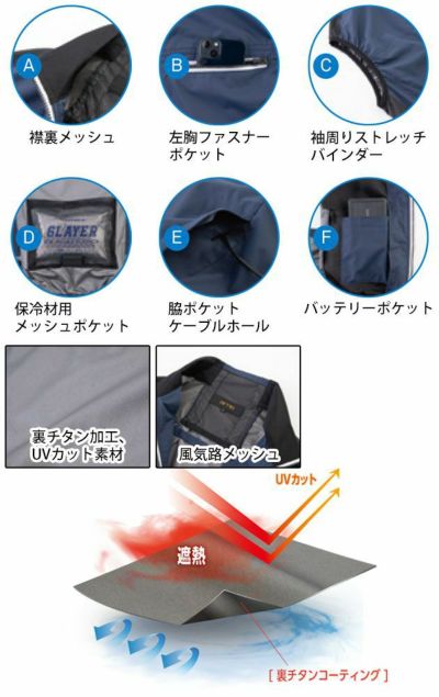 bigborn ビッグボーン 作業着 空調作業服 空調風神服 ベスト EBA5039A EBA5039AK