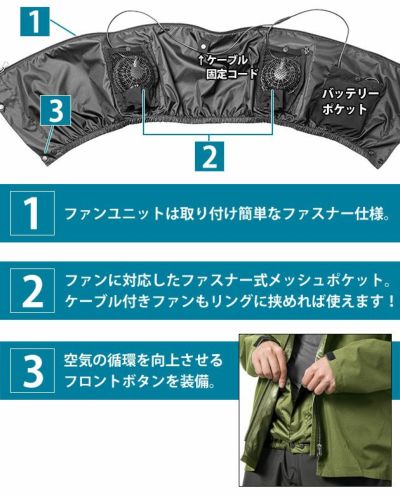 マック 空調レインウェア サーモセイバー フォーシーズンレインスーツ 空調風神服 フルセット AS-933 空調作業着