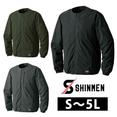 S～4L|シンメン 電熱ウェア 作業着 AIR ARMOUR ノーカラーヒートジャケット 03220