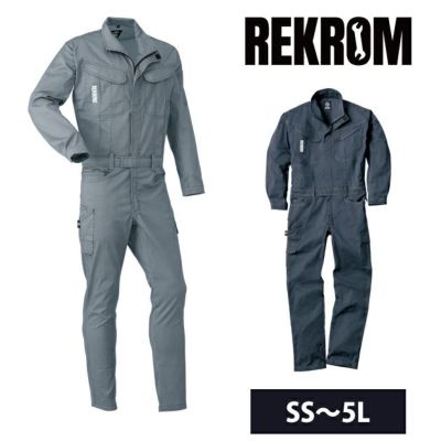 SS～3L|REKROM|つなぎ服|オールシーズンカバーオール R302 |｜ワークストリート