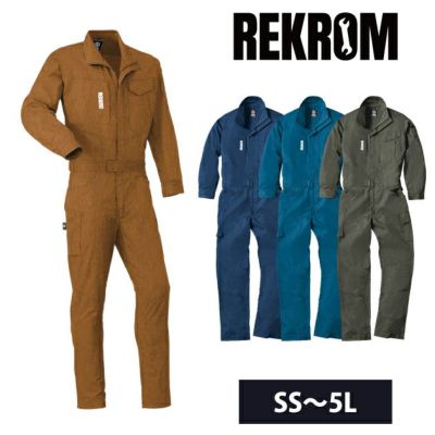 SS～3L|REKROM|つなぎ服|オールシーズンカバーオール R301