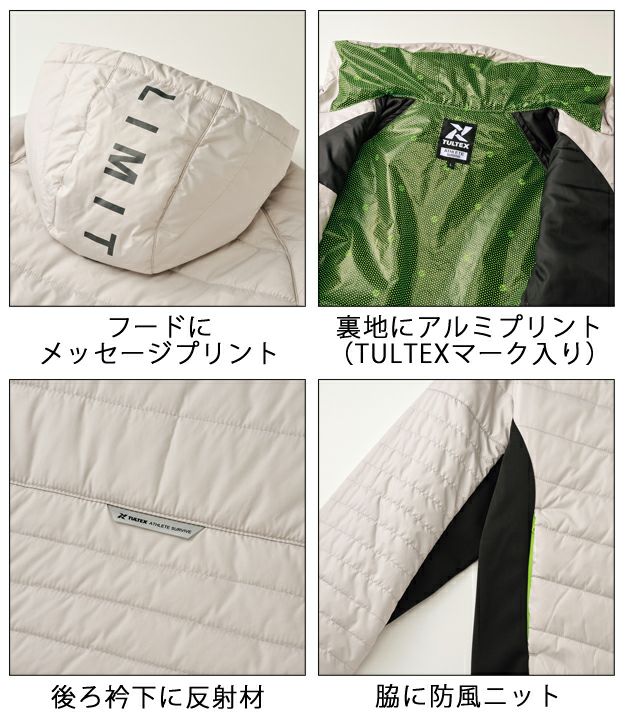 AITOZ アイトス 秋冬作業服 作業着 中綿パーカジャケット 12501