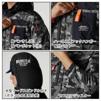 M～XXL BURTLE バートル 作業着 空調作業服 エアークラフトタクティカルブルゾン（2023年限定モデル） LAC1151 服のみ