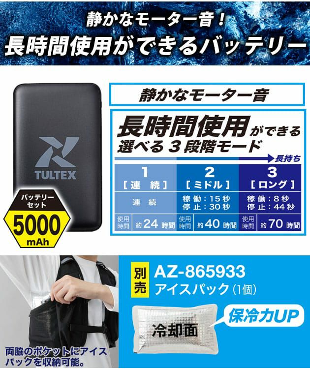 AITOZ アイトス 水冷ベスト 作業着 アイスドウォーターベスト 8150