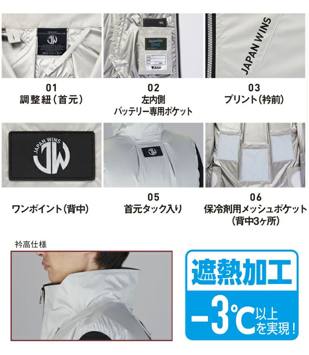 4L～5L 自重堂 空調服 作業着 Jawin 空調服ベスト54180