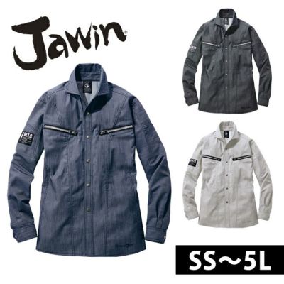 SS～EL 自重堂 春夏作業服 作業着 Jawin ストレッチ長袖シャツ 57404