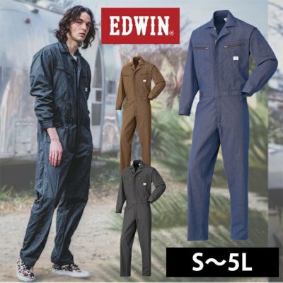 3L～5L EDWIN エドウイン つなぎ服 作業着 オーバーオール81012