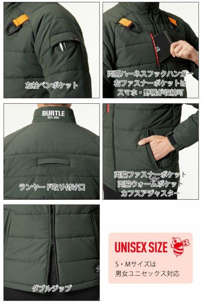 S～XL BURTLE バートル 電熱ウェア 作業着 サーモクラフト 防寒ジャケット(ユニセックス) 5040