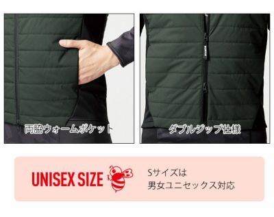 S～XL BURTLE バートル 電熱ベスト 作業着 サーモクラフト ヒーターベスト2023年仕様(ユニセックス) 3214