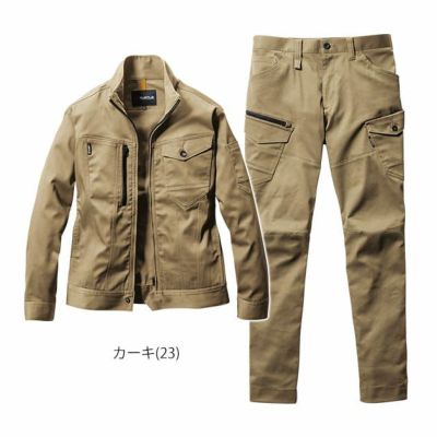 BURTLE バートル 通年作業服 作業着 ジャケット・カーゴパンツ上下セット(ユニセックス) 671・672 カーキ