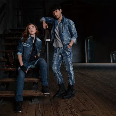 M～4L クロダルマ 秋冬作業服 作業着 ストレッチデニム長袖ジャンバー DG426