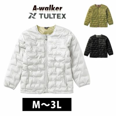 A-Walker 防寒作業服 防寒着 タルテックス 圧着ニット中綿ノーカラージャケット(レディース) 22580