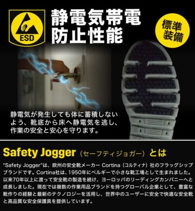 SAFETY JOGGER セーフティージョガー 安全靴 セーフティーシューズ ECONILA S1 LOW