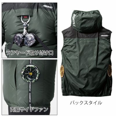 S～XXL BURTLE バートル 空調作業服 作業着 ACベスト 2024年新作(ユニセックス) AC2024