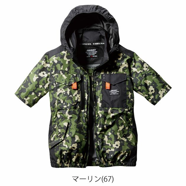 S～XXL BURTLE バートル 空調作業服 作業着 ACタクティカル半袖ブルゾン 2024年新作(ユニセックス) AC1156