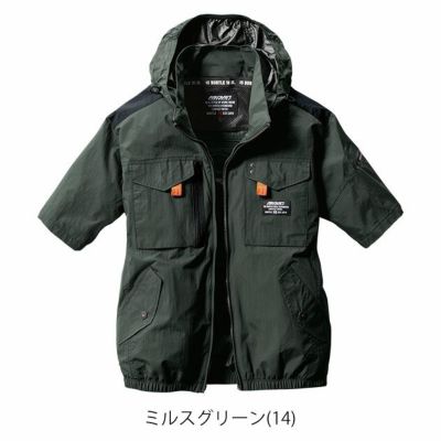 3XL BURTLE バートル 空調作業服 作業着 ACタクティカル半袖ブルゾン 2024年新作(ユニセックス) AC1156