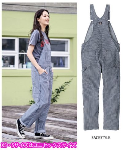 Dickies ディッキーズ つなぎ服 作業着 ライトST ヒッコリー オーバーオール D-7109