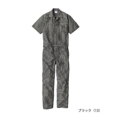 Dickies ディッキーズ つなぎ服 作業着 ライトSTヒッコリー 半袖ツナギ D-7102