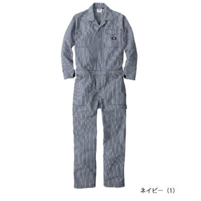 Dickies ディッキーズ つなぎ服 作業着 ライトストレッチ ヒッコリー ツナギ D-7106