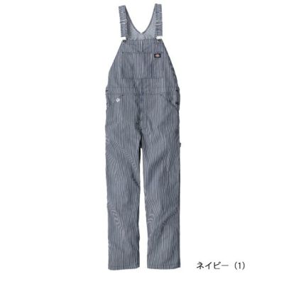 Dickies ディッキーズ つなぎ服 作業着 ストレッチ ヒッコリー オーバーオール D-719