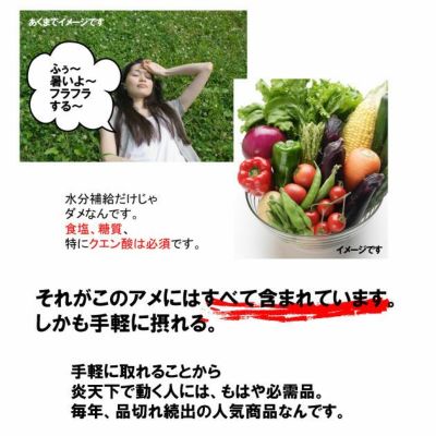 オークラ製菓 夏対策商品 猛暑de塩飴 ボトルミックス800g×1個・詰め替え1kg×2袋セット 塩飴セット